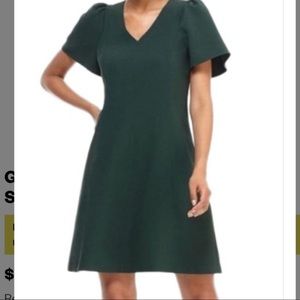 Gal Meets Glam Sutton Dress Fall Forest Green Hunter Green